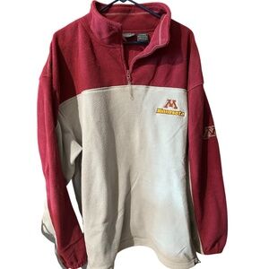 Minnesota Golden Gophers Fleece Pullover 1/2 Zip Men’s Size 2xl